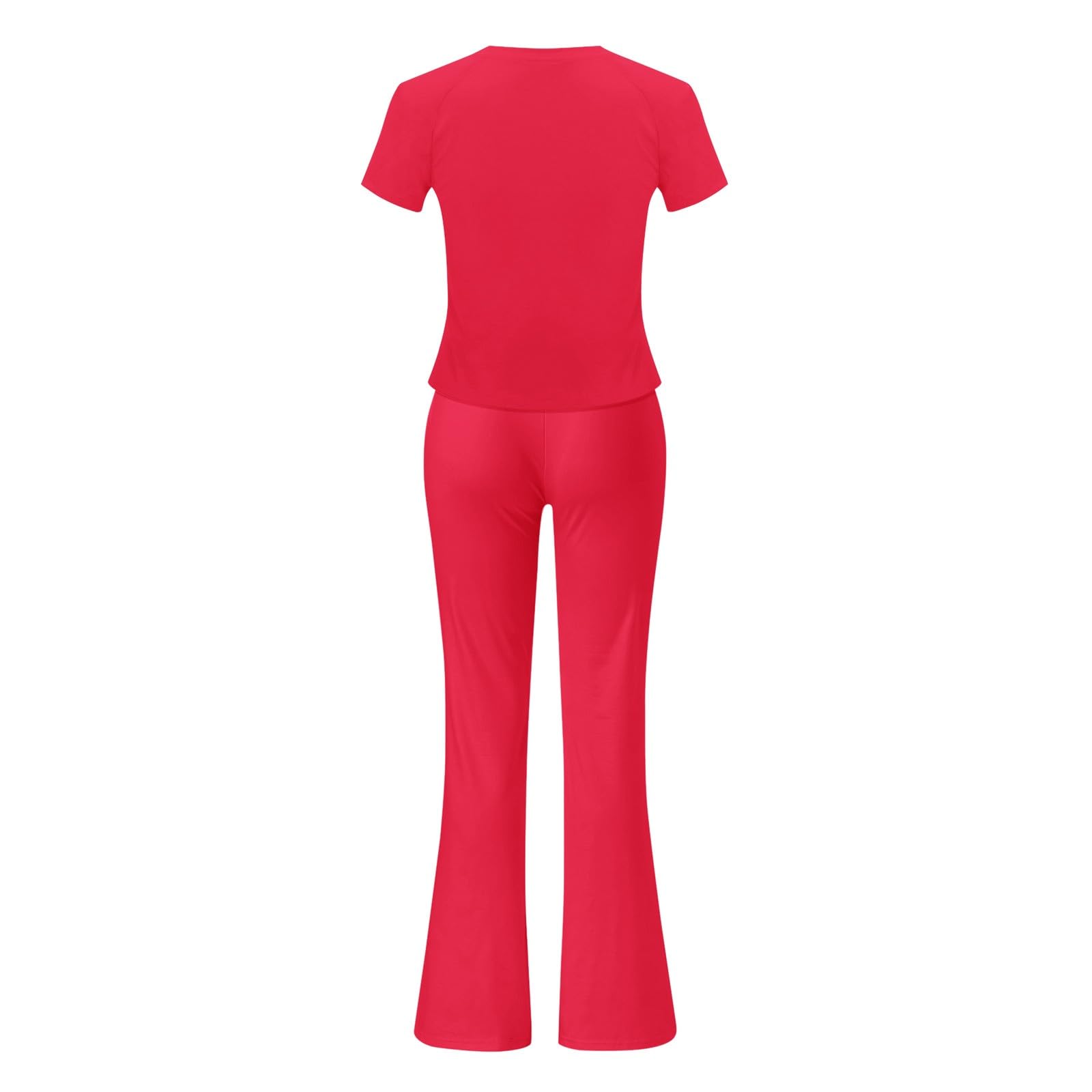 Conjunto de deporte para mujer, holgado, tallas grandes, chándal de verano, elegante, largo, de dos piezas, talla corta, deportivo, con pantalones, traje deportivo, traje de ocio, 2 piezas, ropa