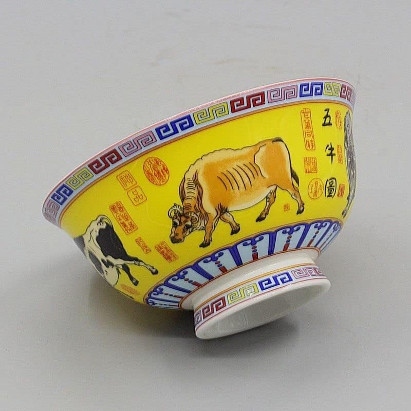 miska ceramiczna, Chińska starożytna porcelanowa miska na ryż w stylu pałacowym