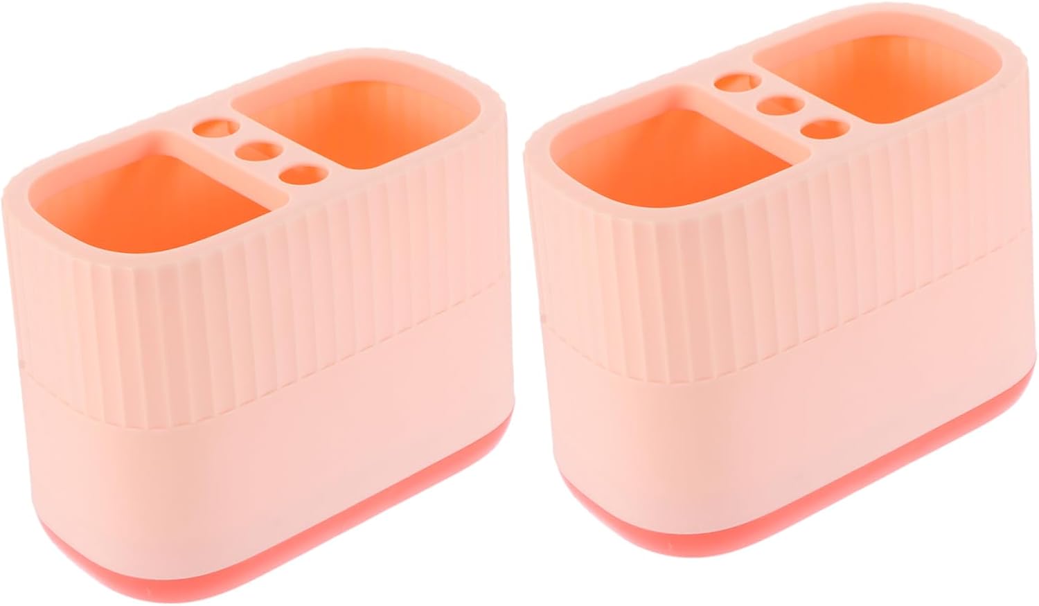 VILLCASE 2pcs Multi Grid Pen Holder Plastic Desktop Organizer