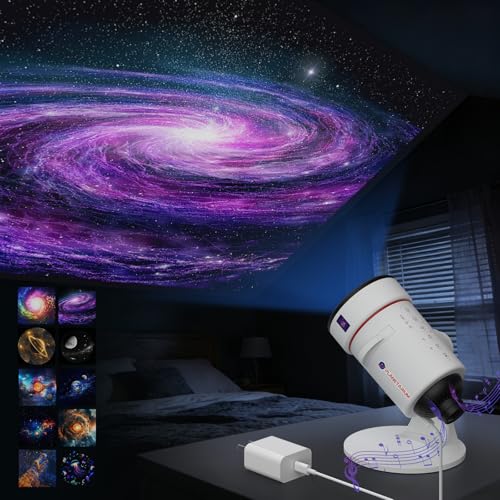 Image of Musqua Galaxy Projector & White Noise Machine with 28 Sounds, Sleep Timer, Memory Function. Starry Sky Night Light Planetarium Projector Perfect for Relaxation, Teaching, Meditation and Kids