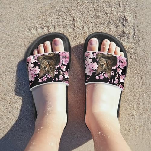 Image of Unisex Slides for Girls Boys Comfortable Slippers Slides Non-slip Shower Shoes House Fashion Thick for Indoor & Outdoor Gifts