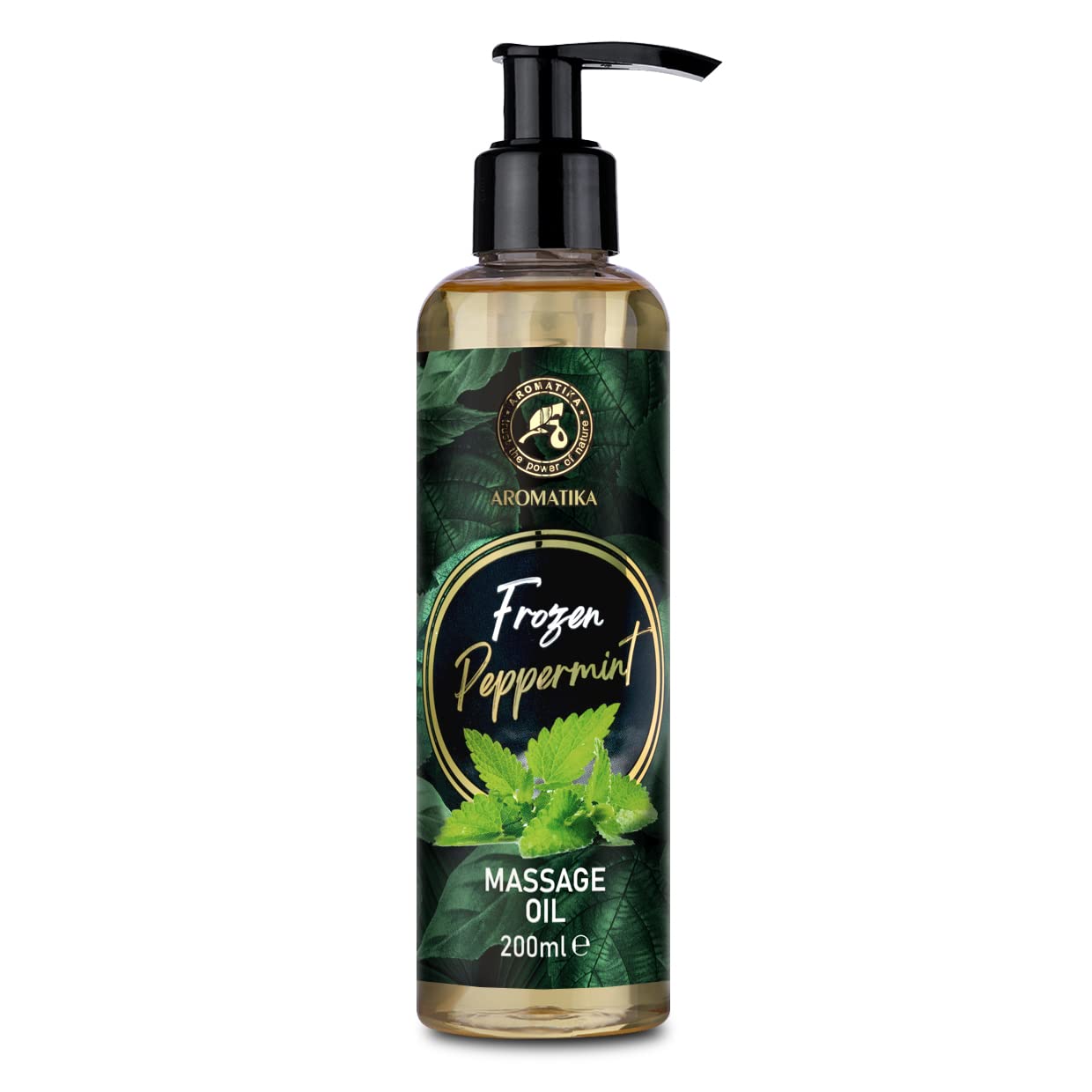 Aceite Masaje Menta 200ml - 100% Puro - Cosmética Natural - Aceite de Aroma Suave de Masaje Corporal - Aroma Menta - Buen Sueño - Calmante