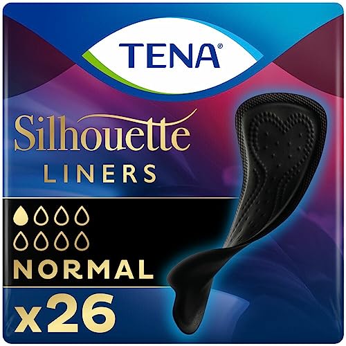 Tena Silhouette Protege – Slips Normal Negro – 1 paquete de 26 protectores
