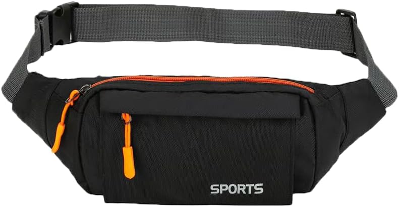 Bumbag Waist Fanny Pack Running Belt for Men Ladies๏ผAgainst Theft Money Belt for Outdoors Workout Hiking Traveling Gifts for Men Women(Blue), Black, One Size, fashion