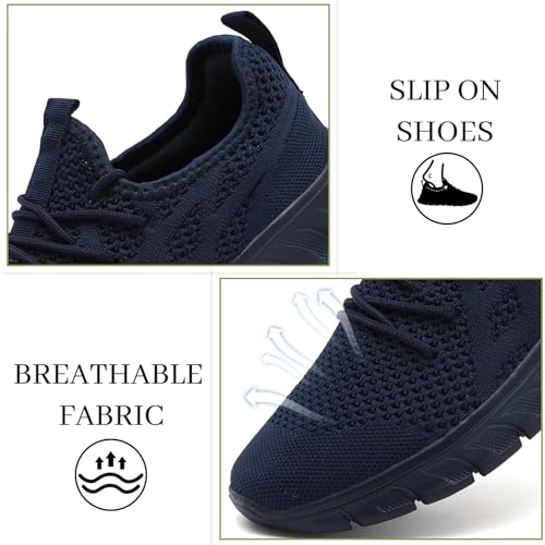 Image of Running Shoes for Women Slip On Tennis Walking Sneakers Sport Fashion Casual Workout Gym Athletic Hiking Nurse Non Slip Lightweight Breathable Trainers