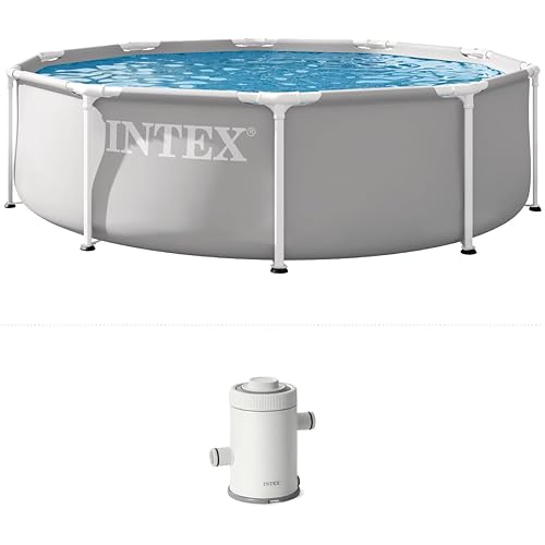 INTEX 26701EP 10Ft X 30In Prism Frame Premium Above Ground Swimming Pool Set with Filter Pump