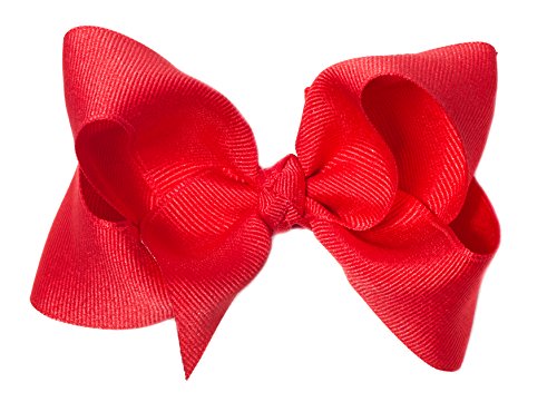 Anna Belen Girls"Lila" Large Grosgrain Bow Clip O/S Red