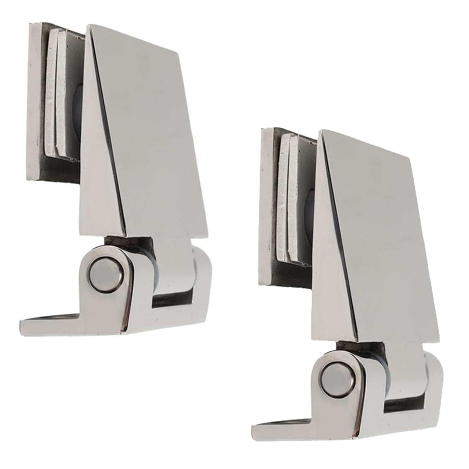 2 Pack Glass Door Hinge 304 Stainless Steel Frameless Side Mount Glass Clip Cabinet Door Wine Cabinet Door Hinge
