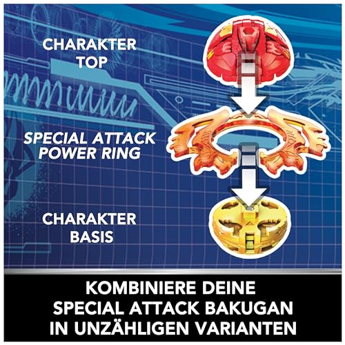 Bakugan, Special Attack Trox, spinnendes Sammlerstück, individualisierbare Actionfigur und Sammelkarten… – Ansicht 5