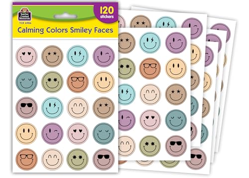 Teacher Created Resources Calming Colors Smiley Faces Stickers (TCR6986)