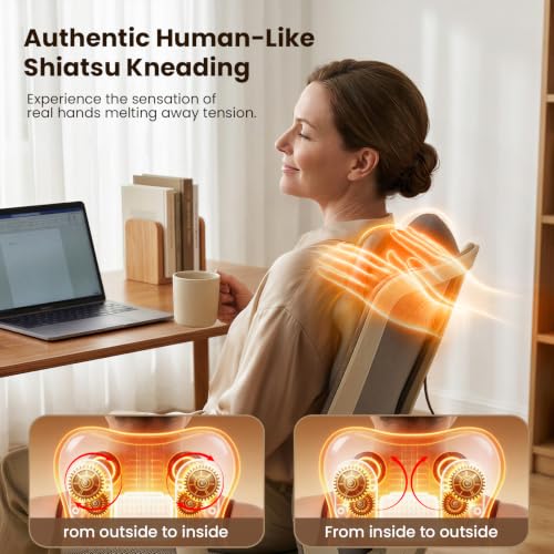 Image of BOB AND BRAD Cordless Back Massager with Heat FSA Eligible HSA, Shiatsu Back Massager for Pain Relief Deep Tissue, 3D Kneading Massage Pillow for Pain Relief, Soothing Full-Body Relief for Family