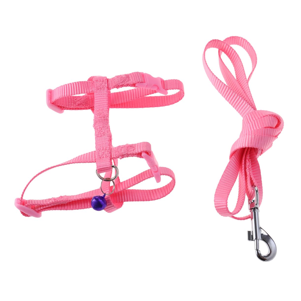 BESPORTBLE Adjustable Rabbit Harness Leash Comfortable Soft Material Small Bell for Fun (Bell Random)