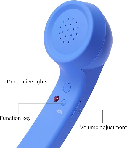 Miniatura 4 de Auricular retro para teléfono, enchufes para jugar tipo C, estilos de receptor de teléfono, altavoces de cable con teclas de respuestafinal, para