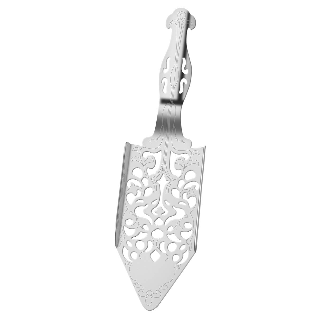 KICHOUSE Filter Spoon Stainless Steel Ice Strainer Colander Spoon Bar Strainer Square Sugar Ladle Kitchen Utensil