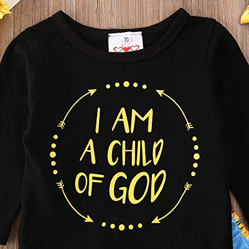 Newborn Infant Baby Girls Clothes Ruffle Long Sleeve Solid T-Shirt Tops+Cheetah Pants Autumn Clothes Outfits (Black 16, 1-2 T)