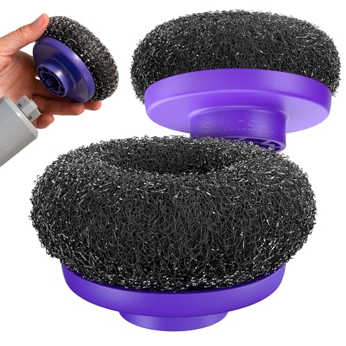 Condition photo showing Good Condition for Synoshi PRO Electric Spin Scrubber Steel Brush Set for Cleaning (2 Units) Perfect for Grills, Ovens. Power Scrubber Steel Brush Heads for Intensive Cleaning