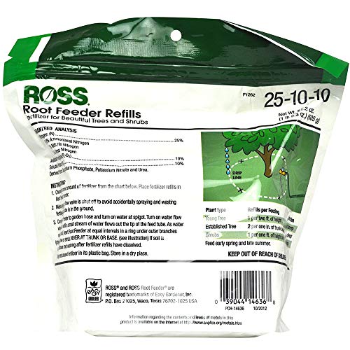 Ross 14636 Root Feeder Fertilizer Refills, Trees And Shrubs, 36 Count, 21 Ounces, White #TOP1