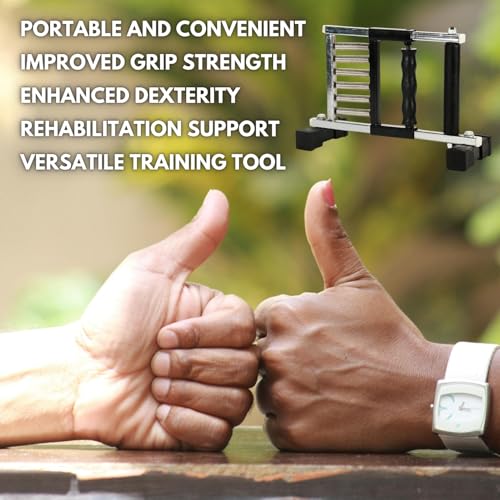 Image of Medgears Finger Gripper & Finger Ladder for Hand Therapy | Grip Strengthener & Shoulder Rehabilitation Exercise Equipment-VARIATION (Finger Gripper)
