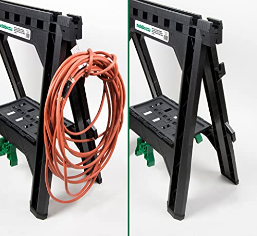 Metabo HPT Sawhorses | Folding | 1200 Lb. Capacity | 2-Pack | 115445M Metabo HPT Sawhorses | Folding | 1200 Lb. Capacity | 2-Pack | 115445M
