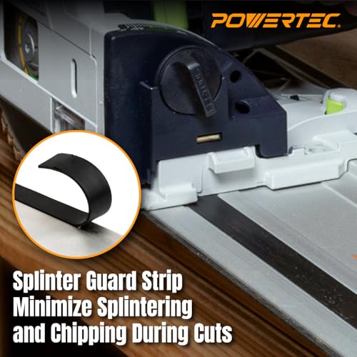 Image of POWERTEC 71153 Track Saw Guide Rail for Makita or Festool Track Saws | 55 inch Guide | For Perfect Repeatable Rip Cuts| For Optimized Bevel & Straight Cuts