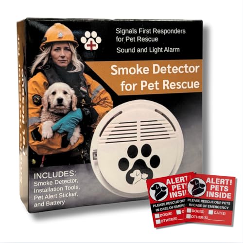 Pet Smoke Detector with Rescue Sticker