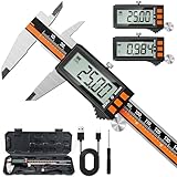 Preciva Calibro Professionale con Schermo LCD, Calibro Digitale 150mm USB Ricaricabile in ...