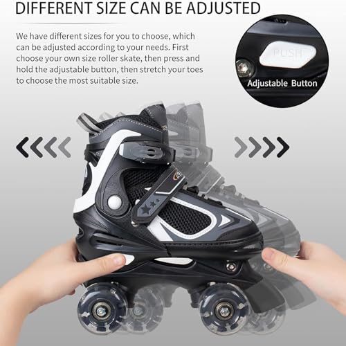 Image of Nattork Adjustable Roller Skates for Kids,Beginner Skates for Girls and Boys,Youth and Ladies.
