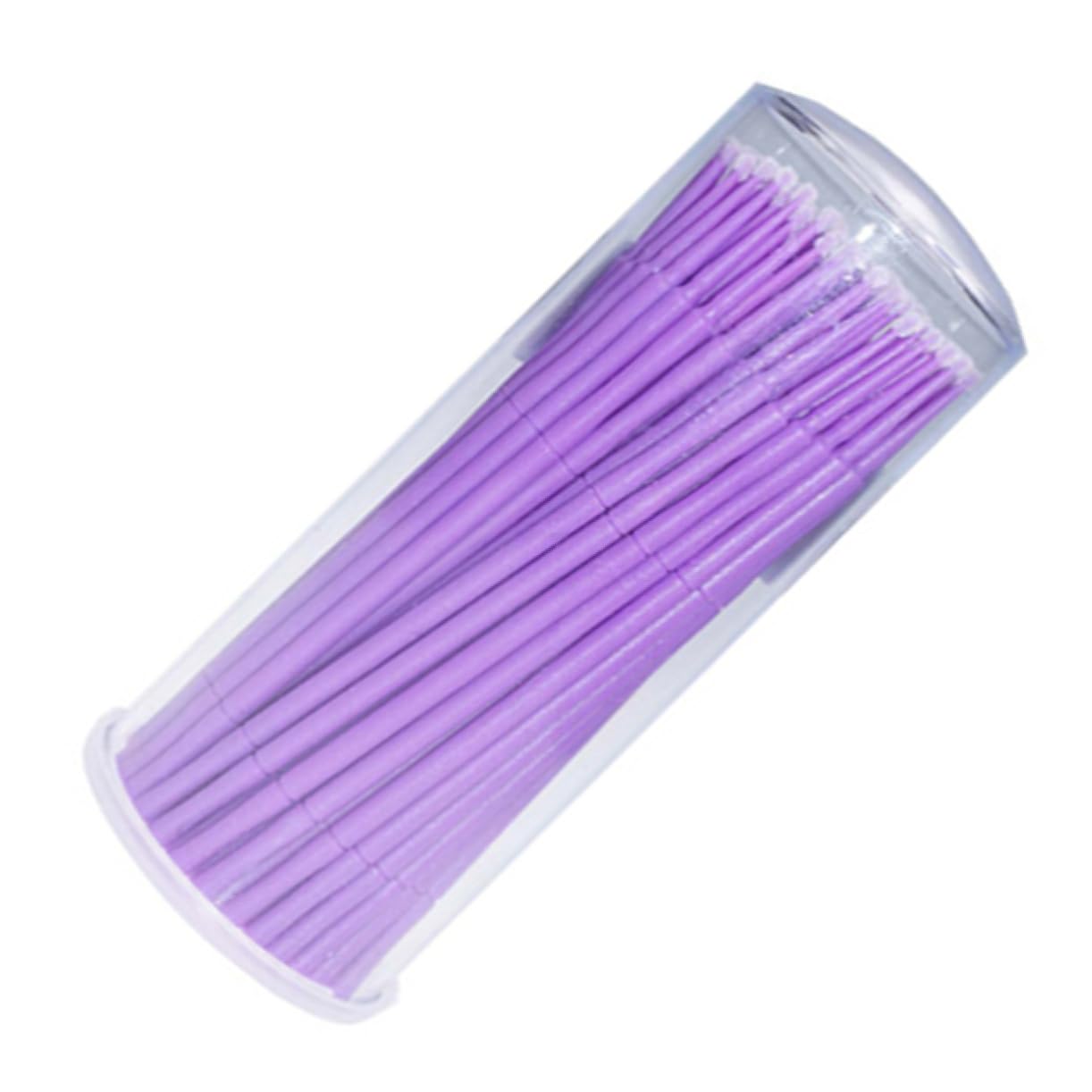 MUSISALY 100pcs Purple Plastic Nylon Linter Micro Brush Applicators for Eyelash Glue Remover