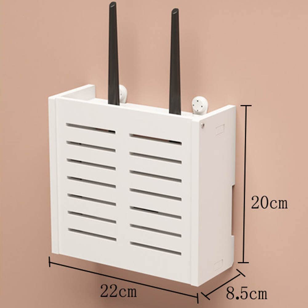 Cajas de almacenamiento para enrutador WiFi, estante inalámbrico para sala de estar, caja de almacenamiento WiFi montada en la pared, decoración de pared, impermeable e inodora, caja de
