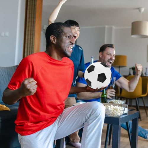 Plüsch Fußball Spielzeug, 25cm Fußball Plüschtier Spielzeug,3D Fußball Plüsch Smiley Fußball für Heimdekoration,für Kinderzimmer Dekoration Fußball Liebhaber