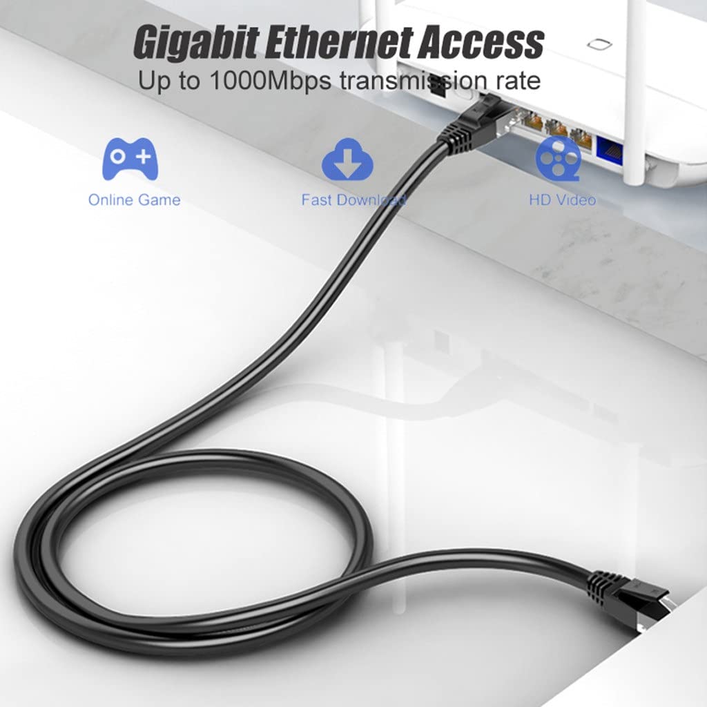 Round Ethernet LAN Cable RJ 45 Network Patch Cord for Laptop Router RJ45 Internet