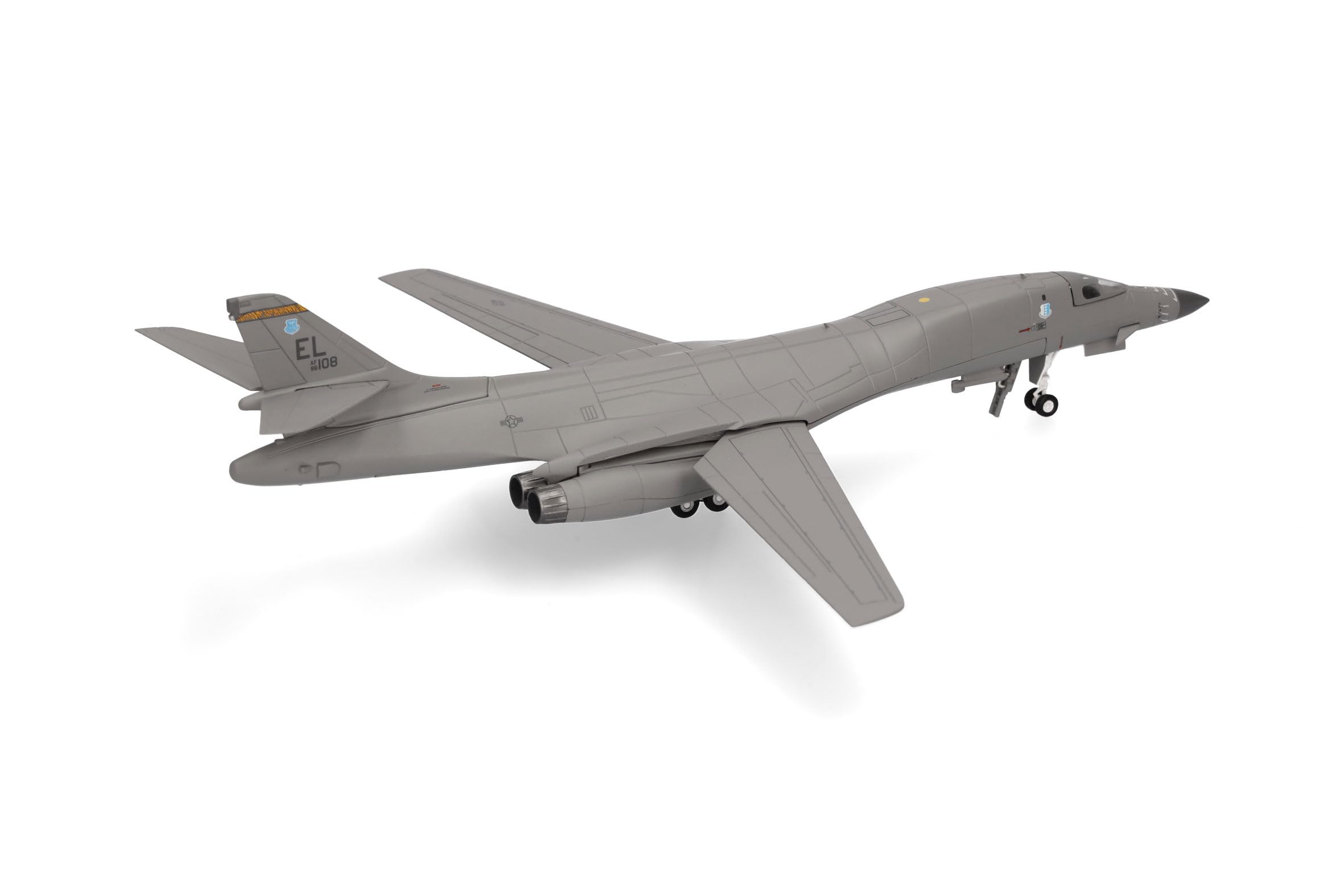 Herpa aereo in miniatura U.S. Air Force Rockwell B-1B Lancer – 37th Bomb Sqn,"Alien with an Attitude", miniatura in scala 1:200, pezzo da collezione, modello di aereo con base, metallo