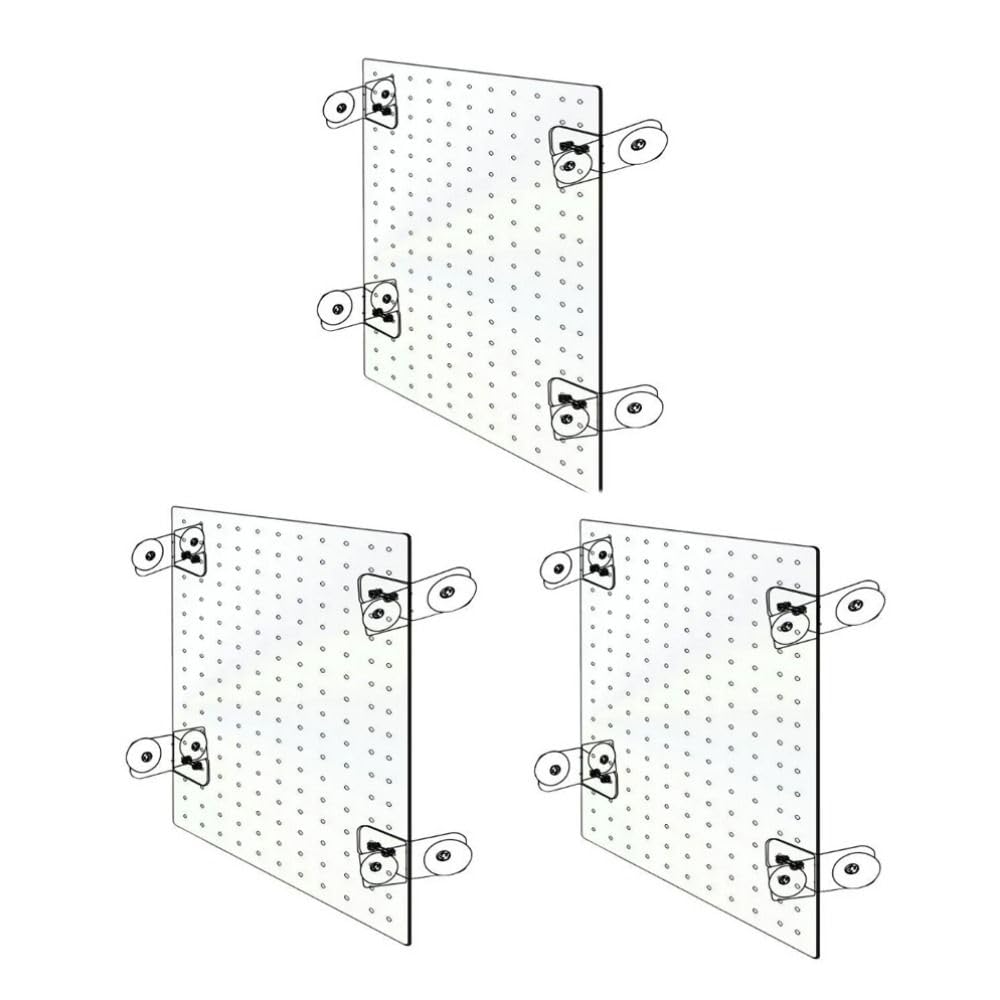Divisor de caja de cría de peces, divisor transparente de tablero de aislamiento de acuario, agujero de 3 mm, práctico deflector acrílico con ventosa (30 x 40 cm)