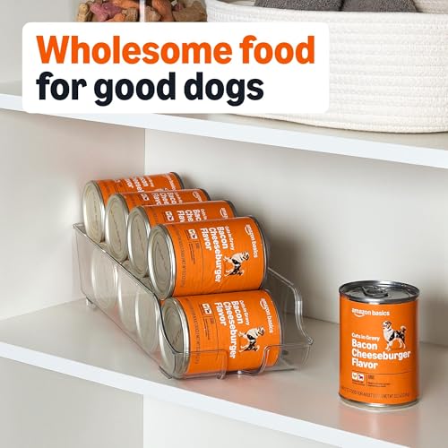 Image of Amazon Basics Wet Dog Food Meaty Loaf Variety Pack, Bacon Cheeseburger Flavor and Beef Flavor, Made with Real Chicken and Beef, 13.2 oz can (6 cans of Each Flavor, 12 cans in Total)