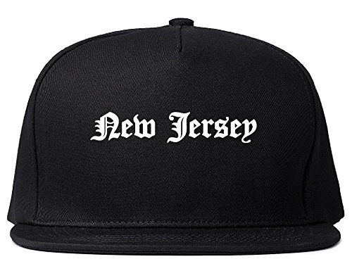 Kings Of NY NJ New Jersey State Old English Snapback Hat Cap Black