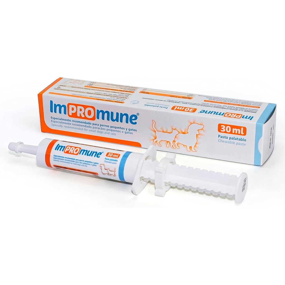 IMPROMUNE Pasta Perros y Gatos 30 ml – Complemento Alimenticio Inmunitario Palatable para Perros Pequeños y Gatos