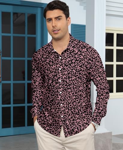 KYKU Mens Long Sleeve Shirt: Fashion Button Down Casual Shirts for Men with Pocket 5