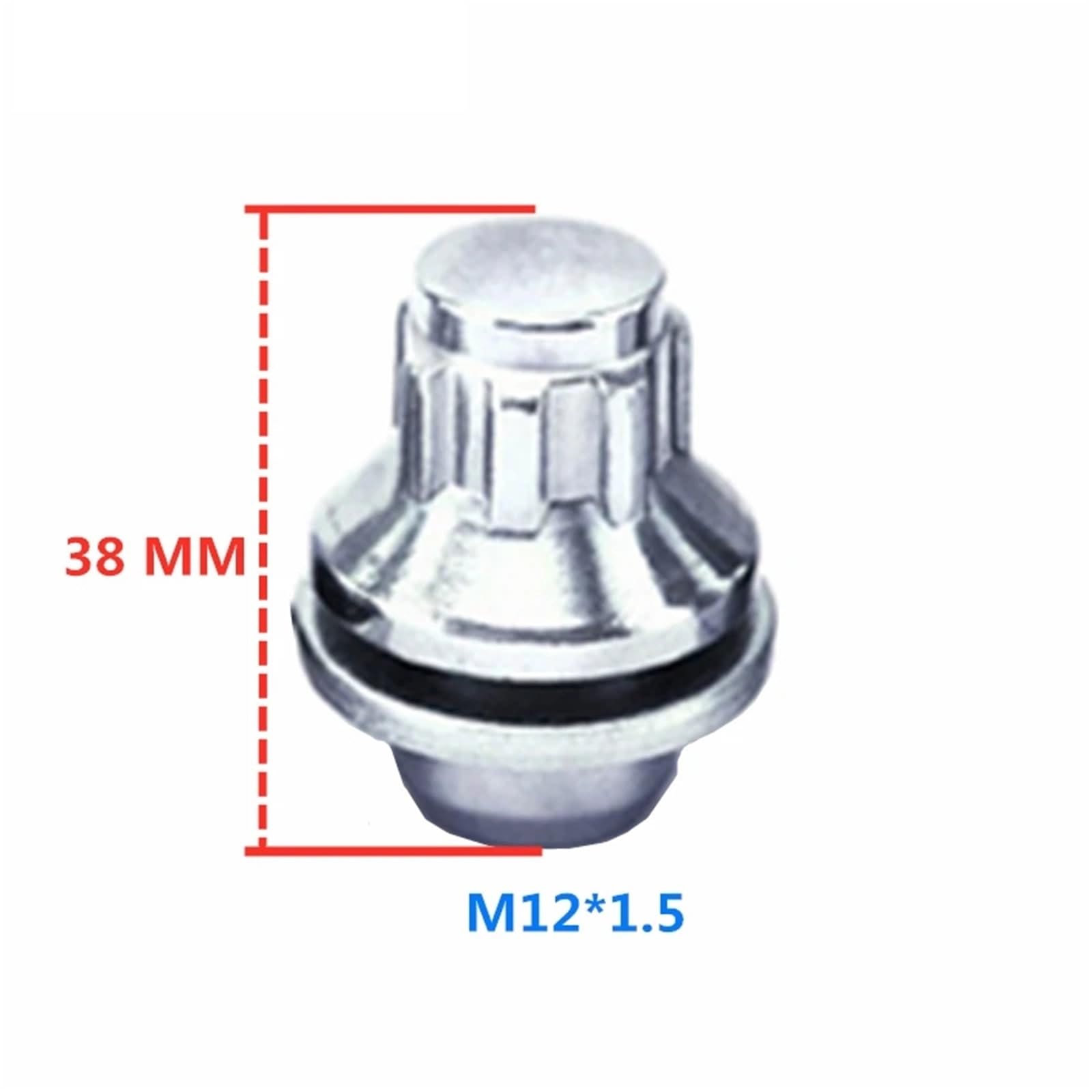 Radmuttern Kompatibel mit Toyota für Auris für Altezza für Gita 1 Satz M12 * 1,5 Standard-Radmuttern OE 90942-01083 90942-01033