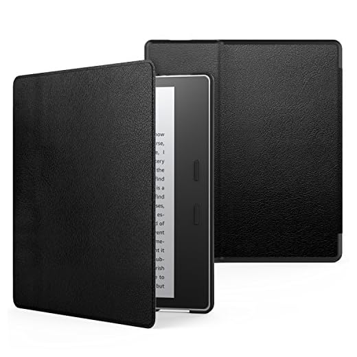 MoKo Case Fits All-New 7“ Kindle Oasis (9th and 10th Generation ONLY, 2017 and 2019 Release), Premium Ultra Lightweight Shell Cover with Auto Wake/Sleep - Black