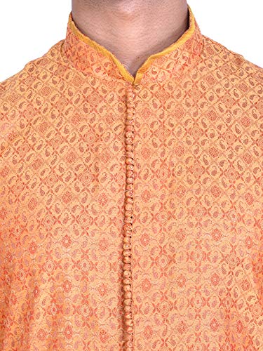 Image of Manyavar Men's Blended Banded Collar