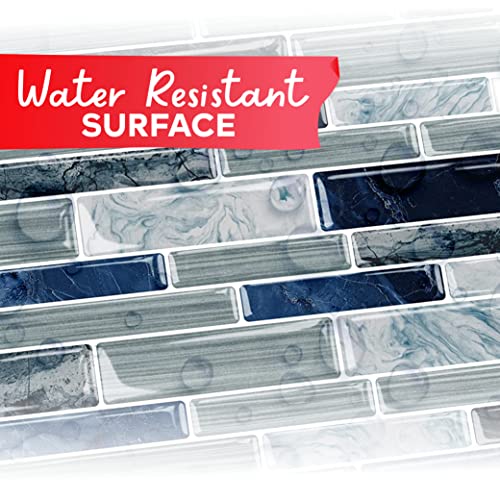 Xfasten Peel And Stick Backsplash For Kitchen 10Pcs 12” X 12” W/Mini Cutter Blue Backsplash Tile For Kitchen Peel And Stick Tiles Self Adhesive Tile For Kitchen, Stick On Backsplash For Kitchen #TOP7