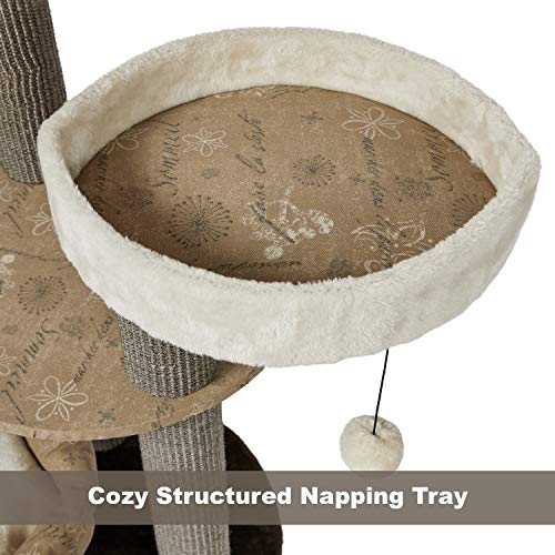 Árbol para gatos Summit estilo Feline Nuvo marrón y beige 47.7 in miniatura 5