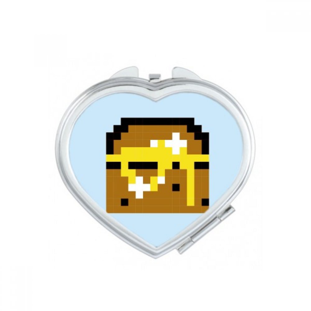 Miroir de poche pixel coeur DIYthinker compact pour maquillage