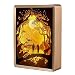 WOMHOPE Valentine's Day Gift 3D Papercut Light Boxes Frame Night Lights Paper Sculptures Night Lamp of Creative Shadow Paintings (Good Night)