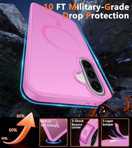 Image of FNTCASE for Samsung Galaxy A36-5G Case: for Galaxy A56 5G Case Magnetic Translucent Matte Shockproof Slim Phone Cover - Military Grade Drop Proof Hard Back Anti-Fingerprint Protective Case - 6.7 inch