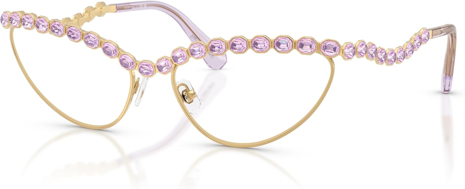 Swarovski SK1030 Prescription Eyewear Frames, Gold/Demo Lens, 59 mm