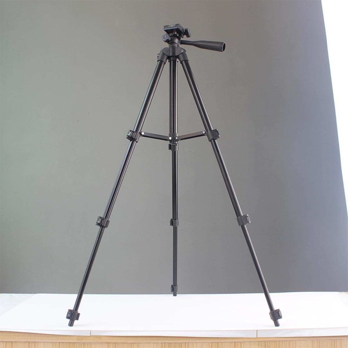 Mini Trípode para Cámara de Aluminio Negro 4 Secciones | Soporte Multifunción Práctico y Resistente Deformación Uso en Viaje y Exterior