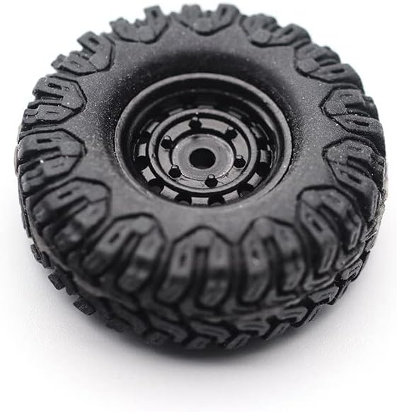 Orlandoo Hunter 15mm Retro Metal Wheel Mold Casting Style for 1/35 1/32 Orlandoo Hunter RC Car Upgrade Parts Universal - (Color: 4Pcs Black)