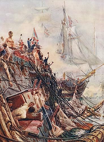 Impression prints toile peinture murale William Lionel Wyllie Trafalgar tableau 60x90cm