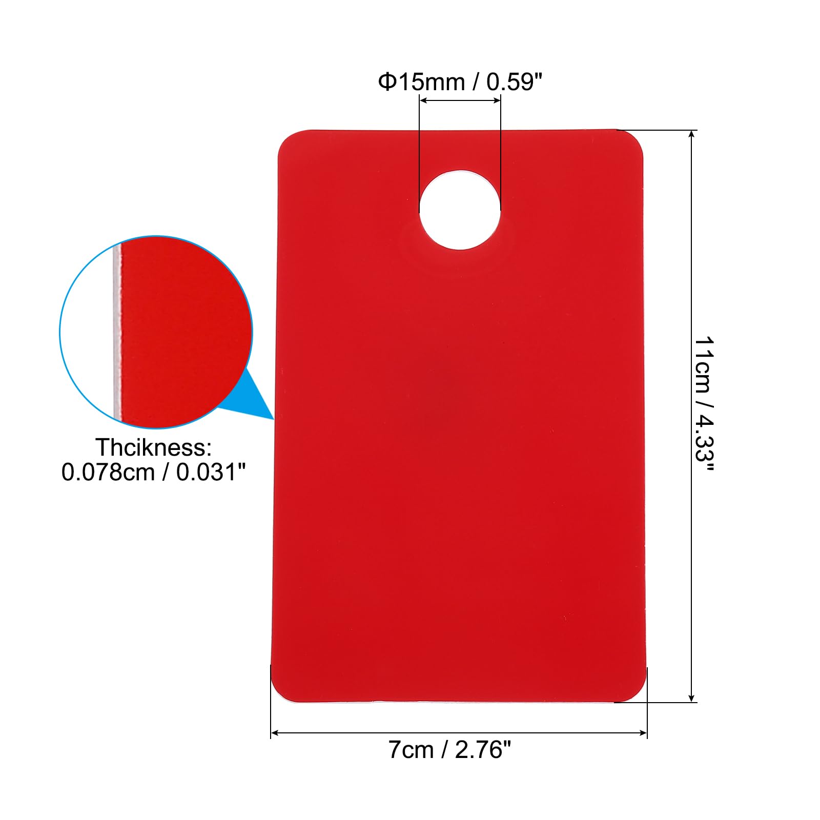 PATIKIL 2.76 x 4.33" PVC Blank Cards with Slot Punch on Short Side - Image 2